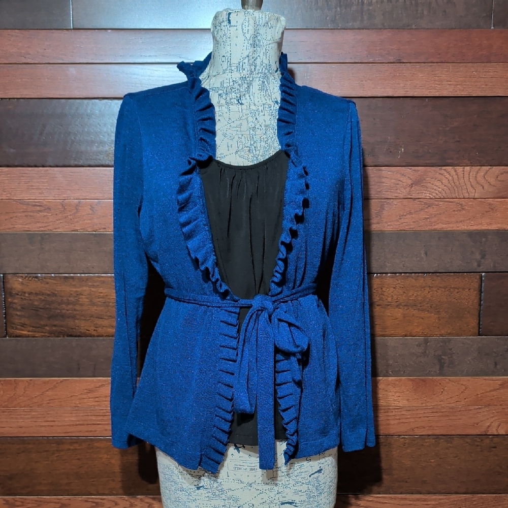 East 5th Royal Blue Faux Cardigan
